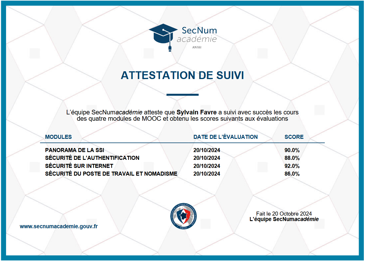 Image certification
                    Mooc Cybersécurité
                    