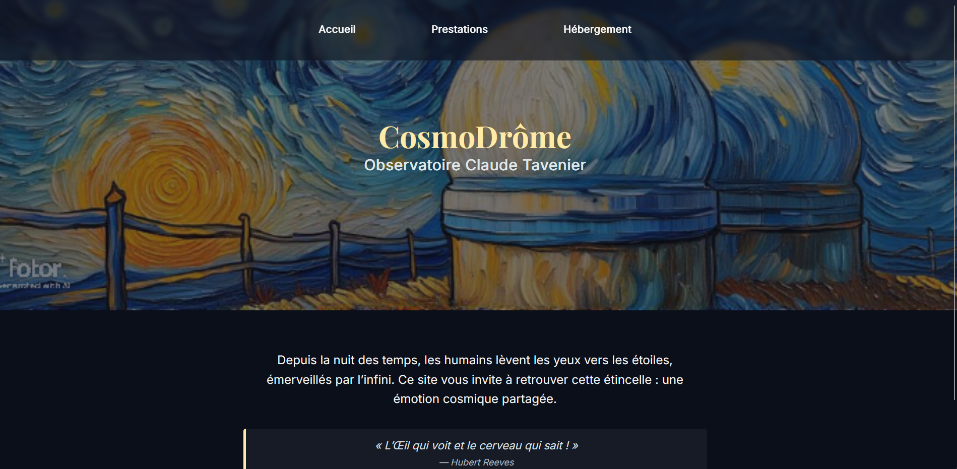 Image Projet CosmoDrôme